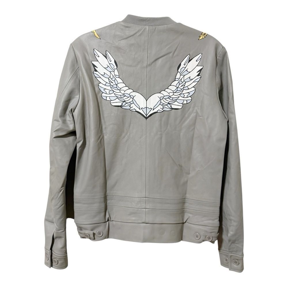 Vees Women's 100% Lamb Leather Angel Wings Flight Aviator Bomber Jacket Sz Small